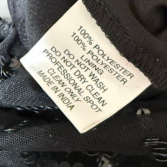 Mac Duggal Black Embellished Illusion High Neck Mini Dress 9143 Women’s Sz 10 - Picture 8 of 10